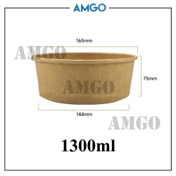 Brown Bowl 1300ml [No Lid] (50pcs)