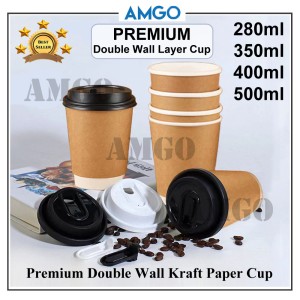 Brown cup double layer