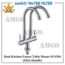 Dual Kitchen  Faucet  Table Mount SUS304 (Stick Handle)