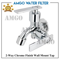2 Way Chrome Finish Wall Mount Tap